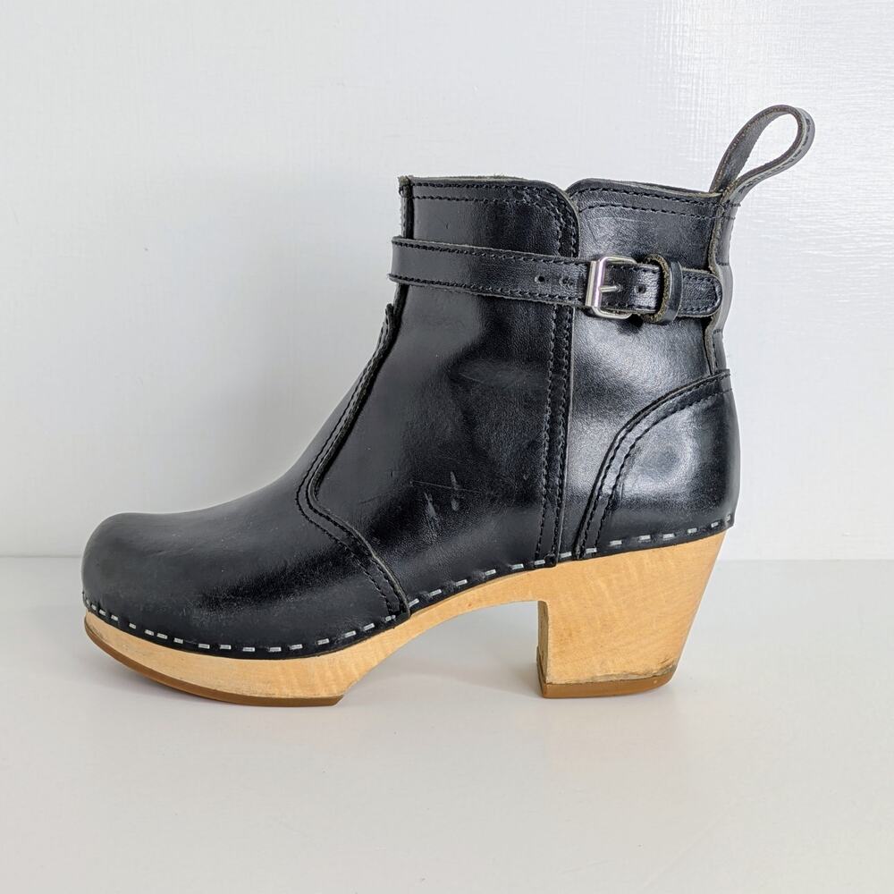 Swedish Hasbeens Jodhpur Ankle Boots 36 Black Leather Split Ankle 6-6.5 - Picture 6 of 16